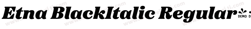 Etna BlackItalic Regular字体转换